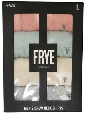 FRYE Crew Neck Shirts Men Multicolor 4 Tees NWT